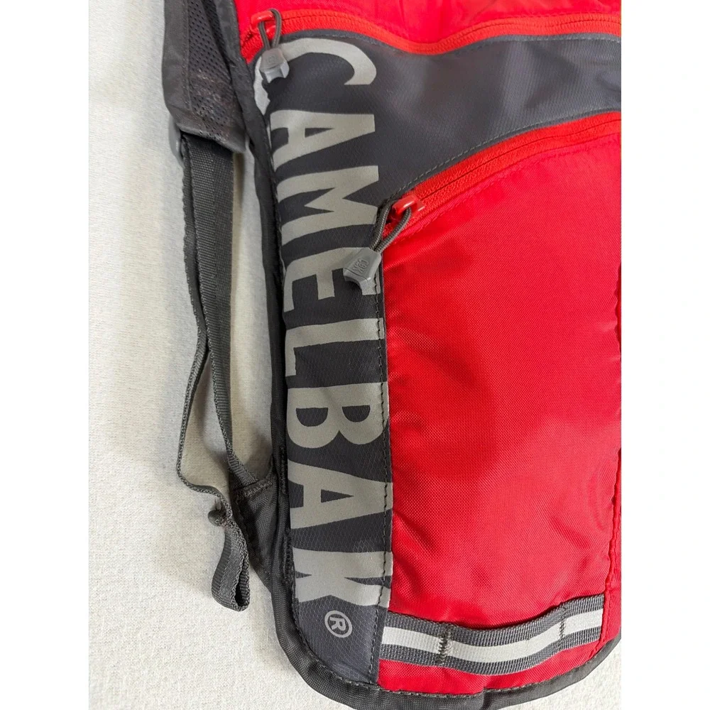 CamelBak Hydration Pack Red Charcoal Grey Hiking Running Backpack with Reservoir